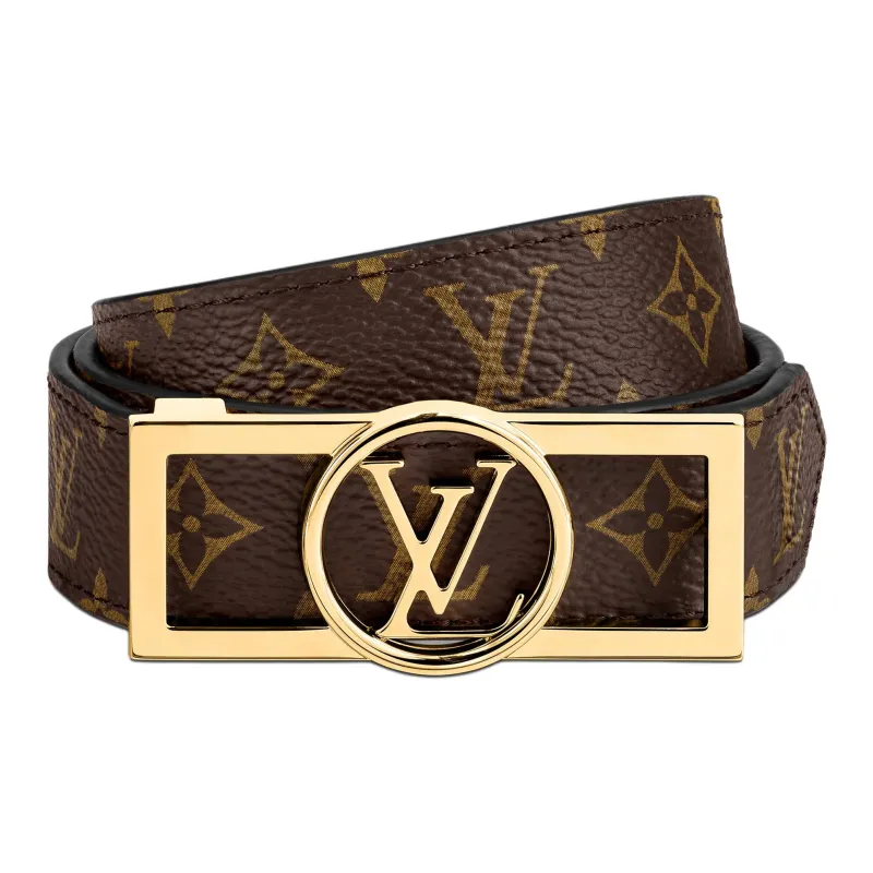 LOUIS VUITTON Leather, Hardware Accessories Leather Belts Women's Brown 2.5CM-1