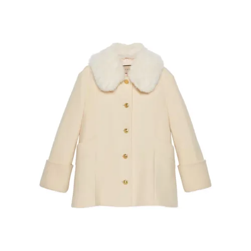 GUCCI Cropped Coats Women's Apricot