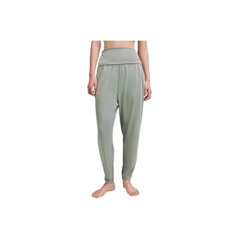 Lululemon Relaxed Cupro Foldover Yoga Casual Pants Women's-0