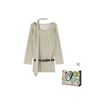 HAPG Knitwear Women's Top+Scarf+Belt