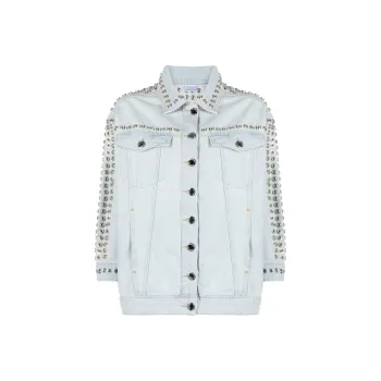 PINKO Denim Jackets Women's Denim Blue