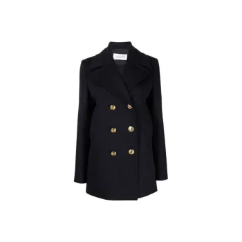 Valentino Velvet Jackets Women's Navy Blue
