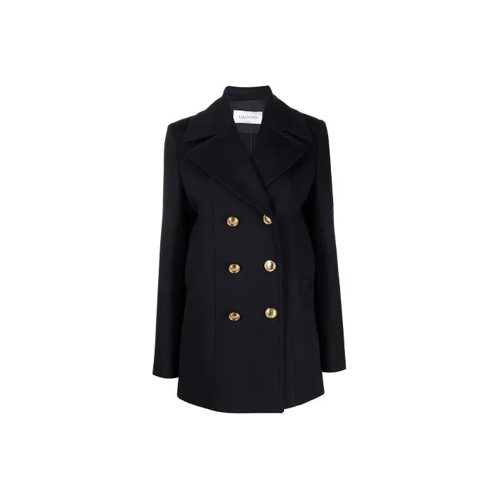 Valentino Velvet Jackets Women's Navy Blue-0