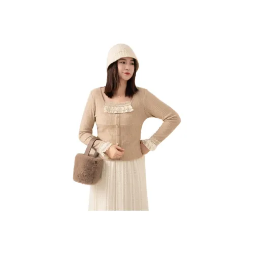 WUPODAMANVZHUANG Knitwear Women's Oat Khaki