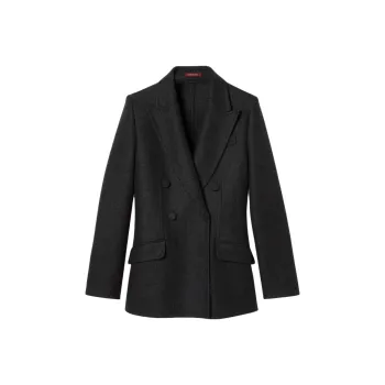 GUCCI FW24 Business Suit Coat Women's Dark Gray