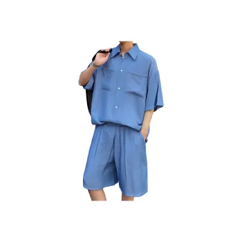 MARK WAFFLE Shirt Matching Set Unisex