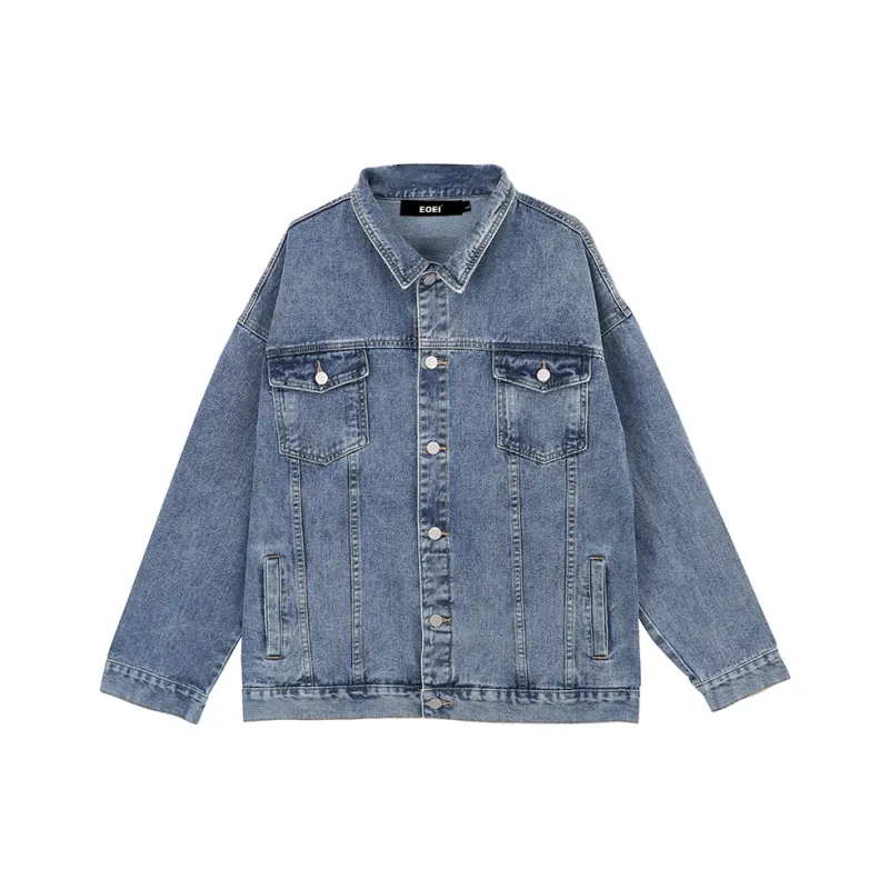 EOEI Loose Fit Moderate Denim Jacket Women's-0