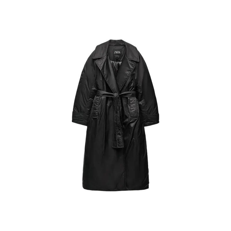 ZARA Puffer Jacket Women's Black-0