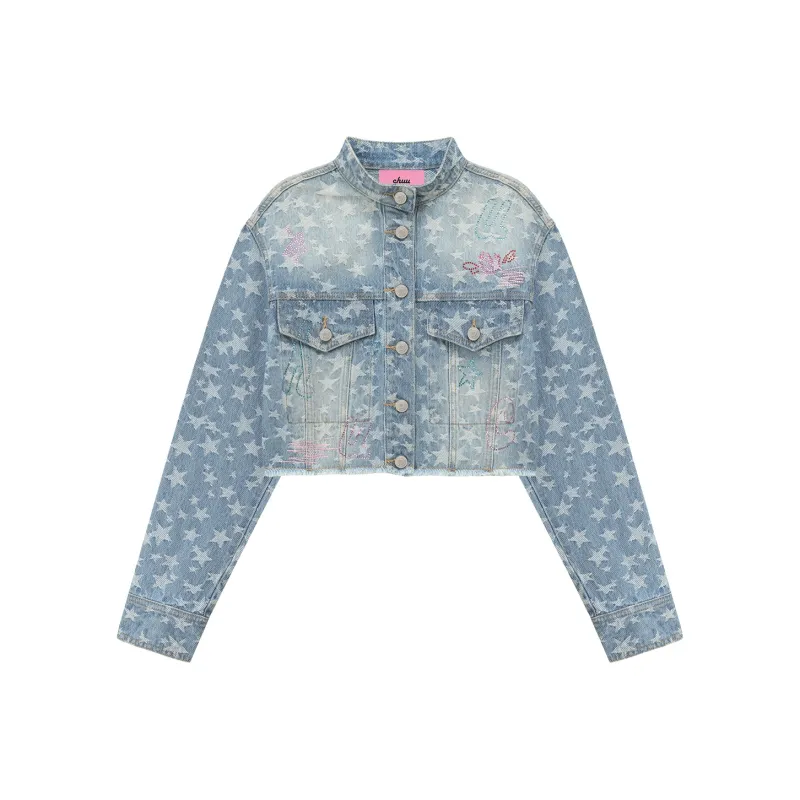 CHUU Cropped Coats Women's Blue-0