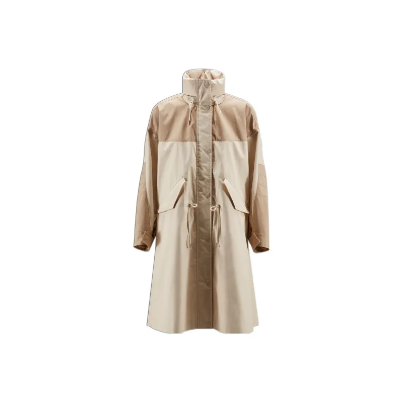 Moncler Trench Coats Women's Khaki-0