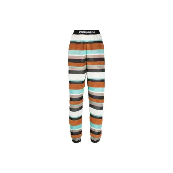PALM ANGELS Logo-waistband Striped Knitted Track Pants