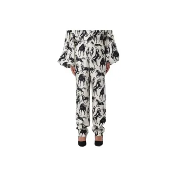 BALMAIN Horse Printed Twill Trousers