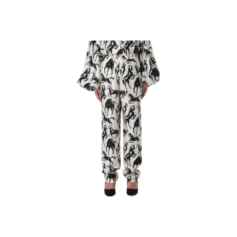 BALMAIN Horse Printed Twill Trousers-0
