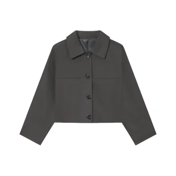 THE SEA LIFE Cropped Coat Women's Clover Gray