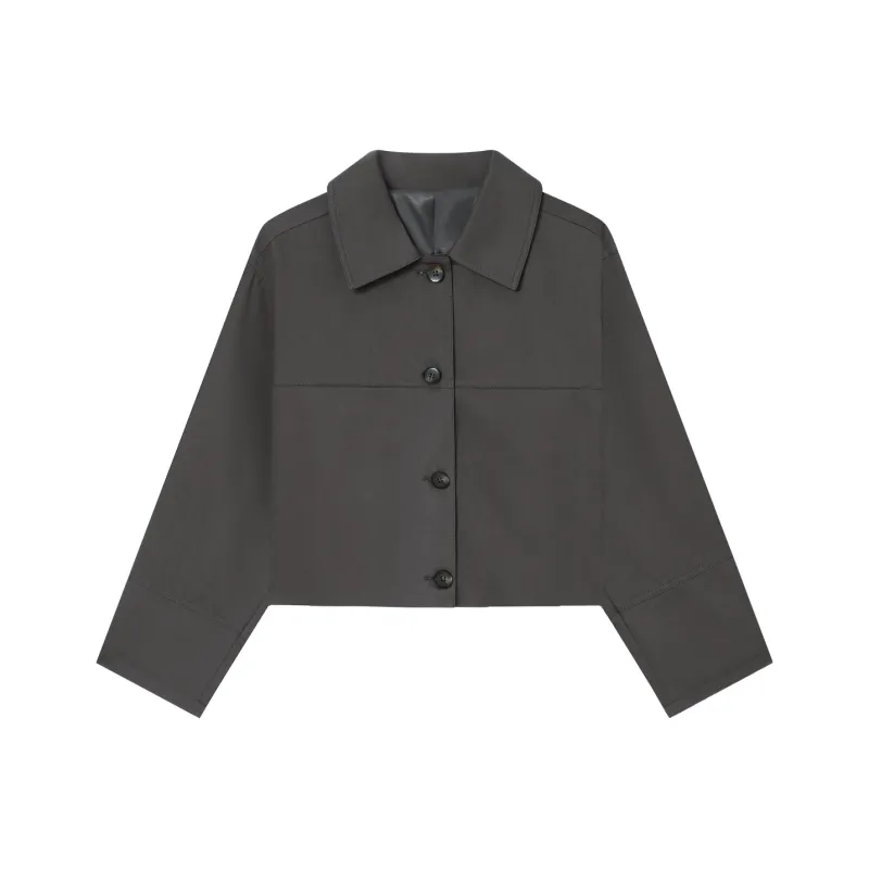 THE SEA LIFE Cropped Coat Women's Clover Gray-0