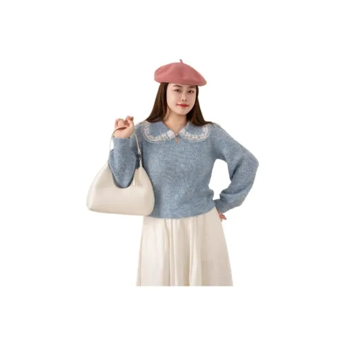 WUPODAMANVZHUANG Knitwear Women's Yuchuan Blue