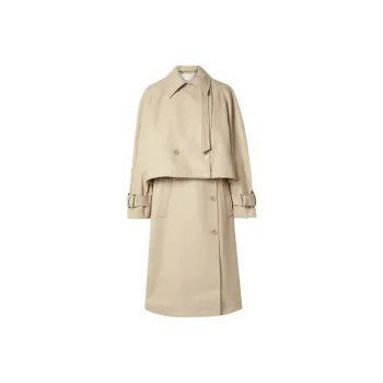 TIBI Trench Coats Women's Light Umber
