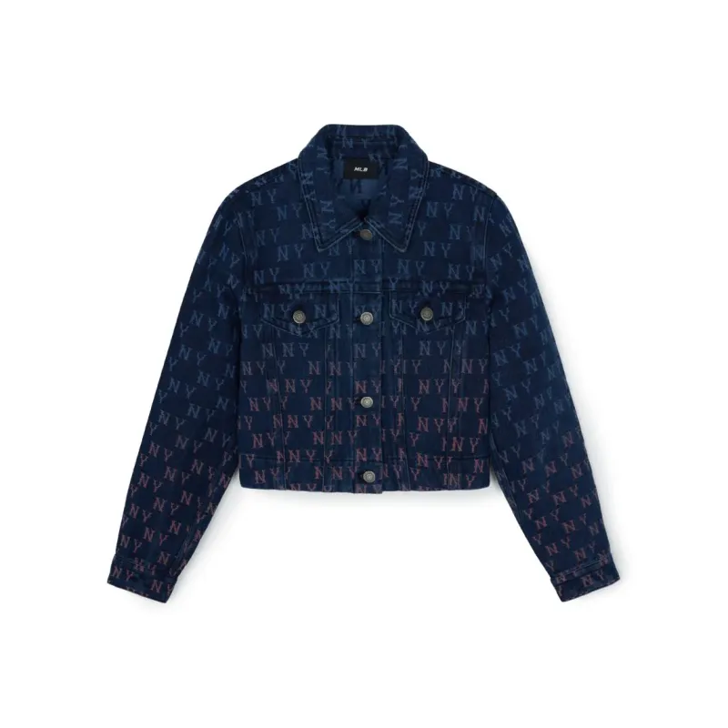 MLB New York Yankees Denim Jacket Women's Blue-0