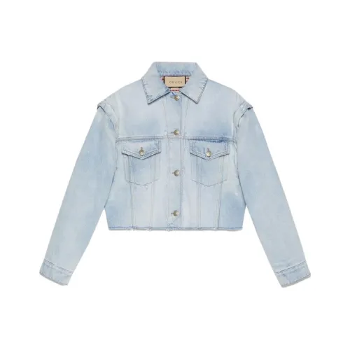 GUCCI Cropped Coats Women's Blue