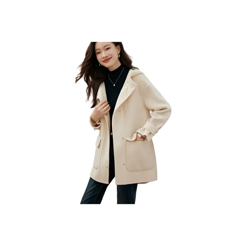 Mo Han Yi Mei Coat Women's Ecru-0