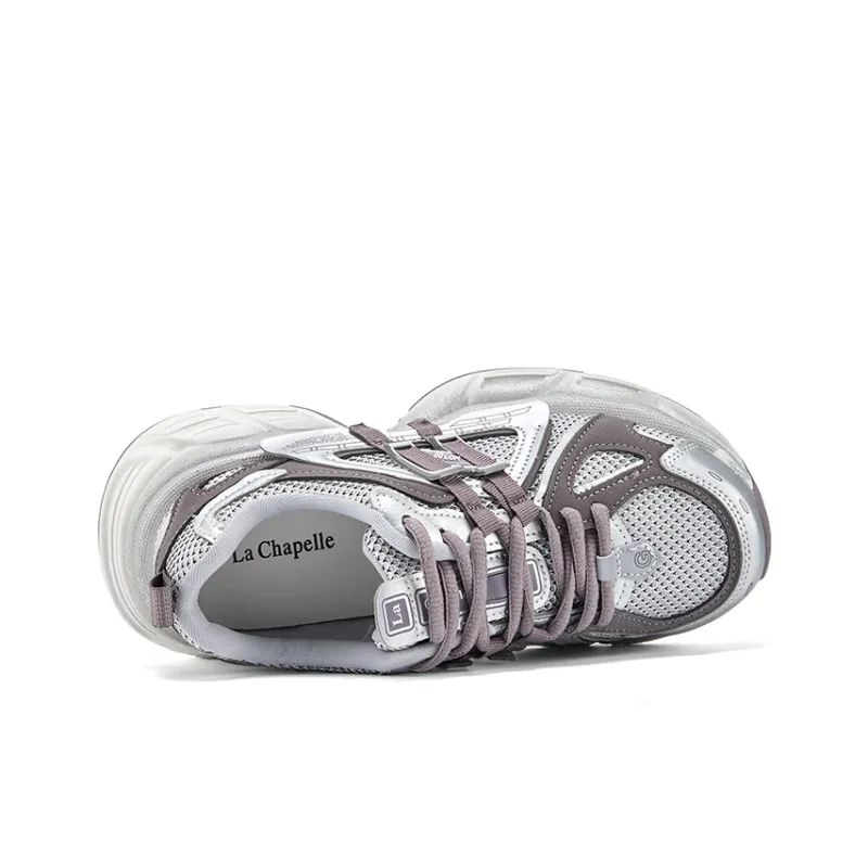 La Chapelle Cushioning, Slip Resistant, Lightweight Low Top Chunky Sneakers Women's Purple-5