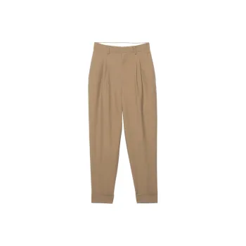 AMIPARIS Carrot Fit Trousers 'Taupe'