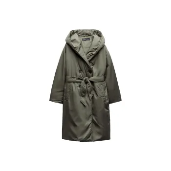 ZARA Puffer Jacket Women's Khaki