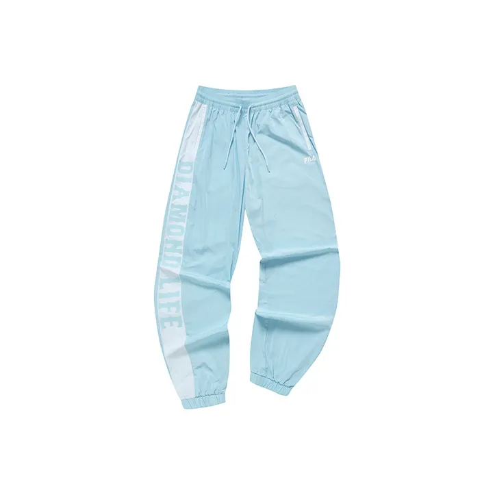 FILA FUSION BASEBALL Series Casual Pants Women's Light Sky Blue-0