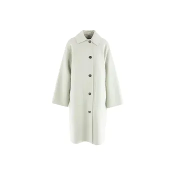 LOEWE Raglan Wool And Cashmere Coat Olive Green