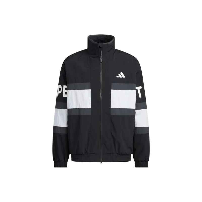 Adidas WORDING Pack Loose Fit Mesh Lined Woven Jacket Men's Black-0