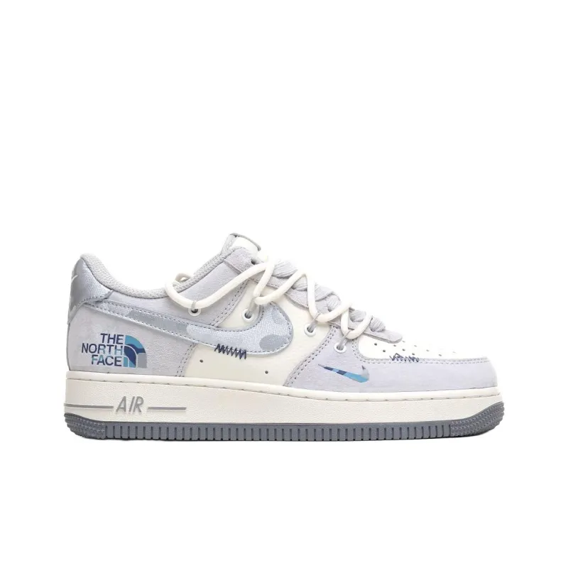 THE NORTH FACE x Nike Air Force 1 Anti Slip Wear Resistant Low Top Skateboard Shoes Women's Beige-1