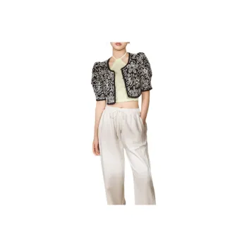 Lily Brown Cropped Coats Women's