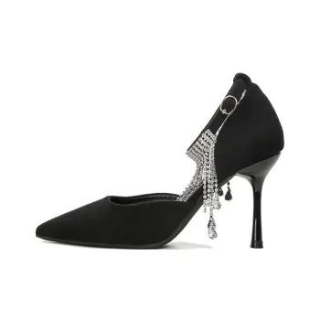 City Camel Slim Heel High Heels Women's Black