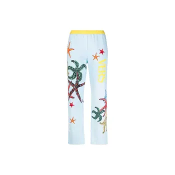 VERSACE Knitted Sweatpants Women's Blue