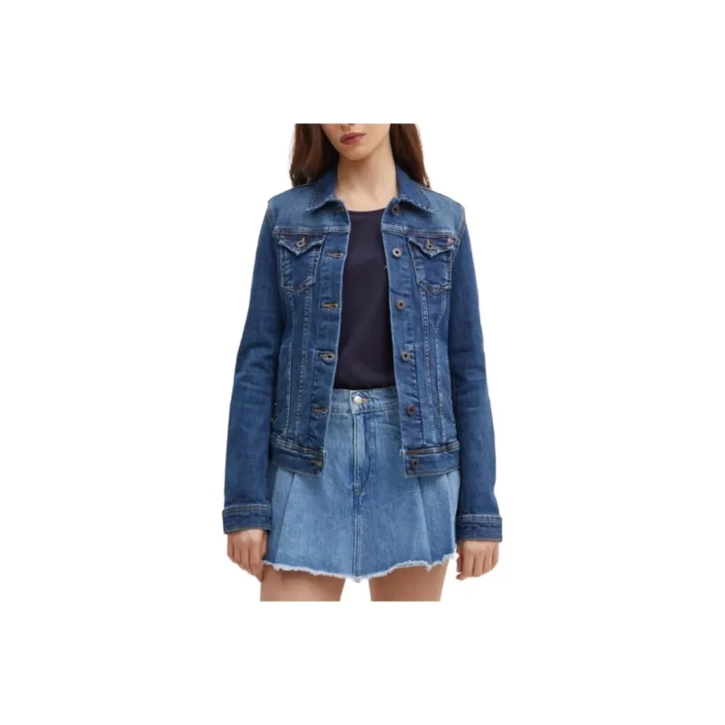 Pepe Jeans Denim Jacket Women's Marine Blue-0
