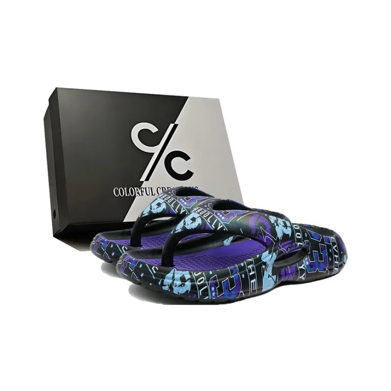 Colorful Creations EVA Quiet Odor Resistant Abrasion Resistant Slip Resistant Flip Flops Unisex Box-10