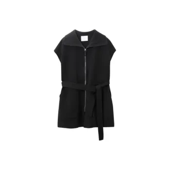 OVV Coats Women's Black Solid Color A5