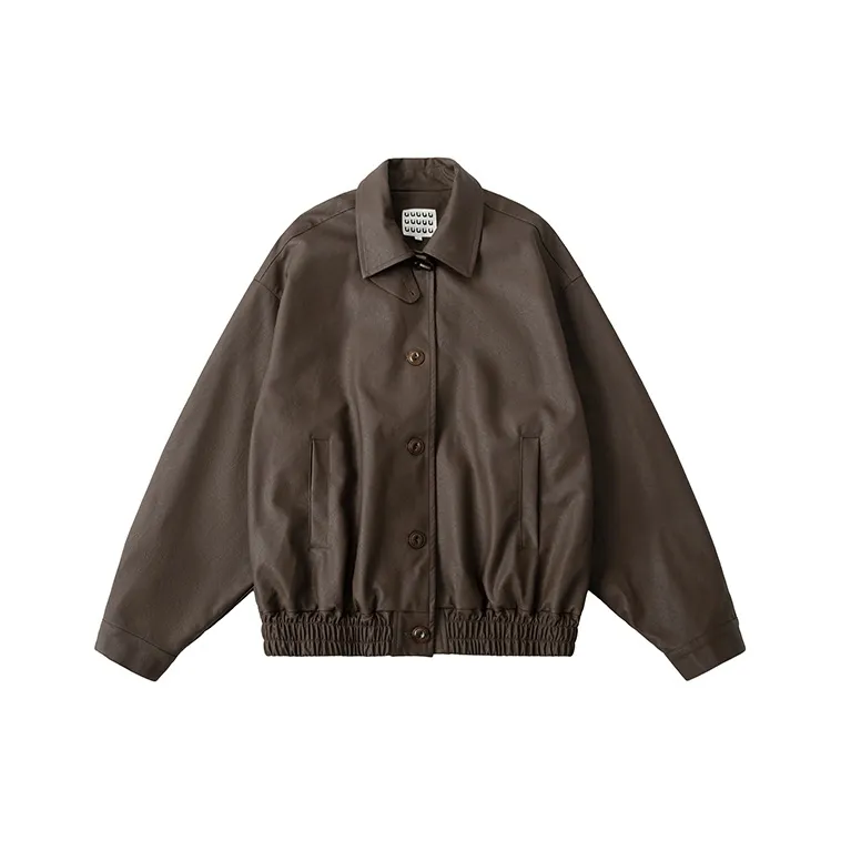 UNRETRO Leather Jackets Women's Brown-0
