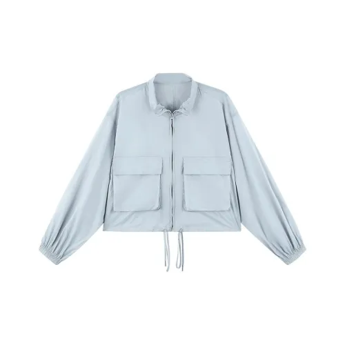 【dme】 Cropped Coats Women's Light Blue