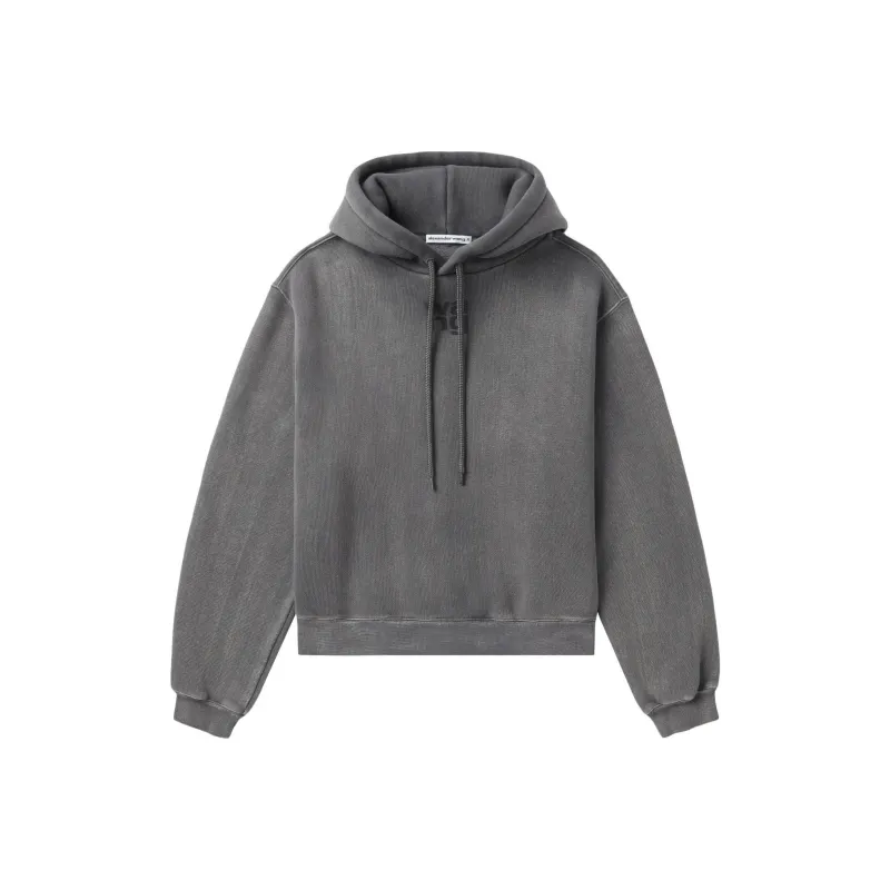 Alexander Wang Structured Terry Puff Logo Hoodie-0