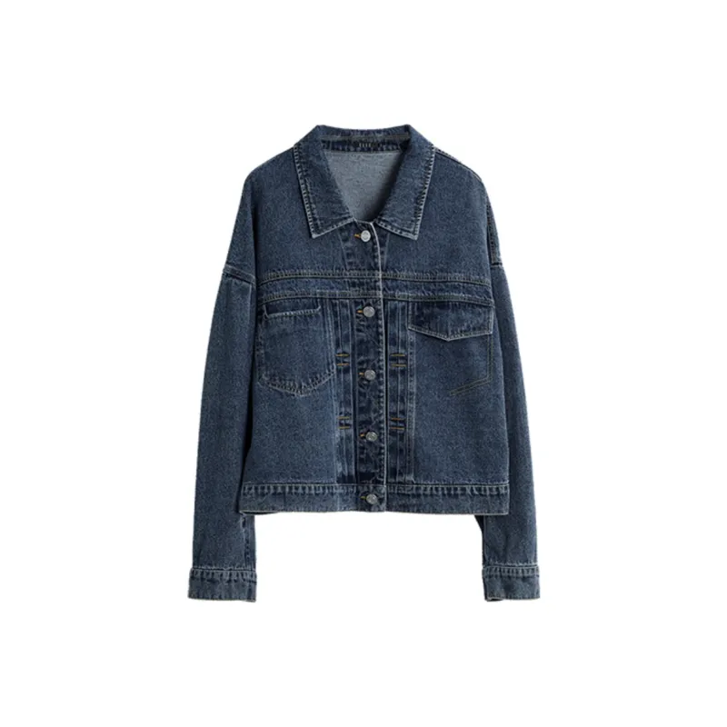 ELLE Denim Jackets Women's Denim Blue-0