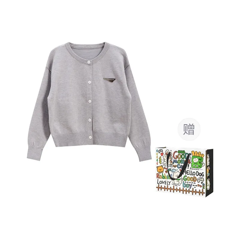 Pzhk Knitwear Women's Gray Cardigan-0