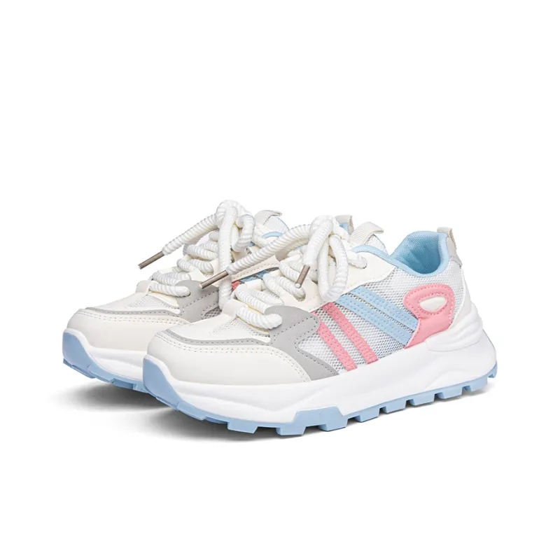 RENBEN Cushioning, Slip Resistant, And Abrasion Resistant Low Top Chunky Sneakers Women's Milan Pink-1