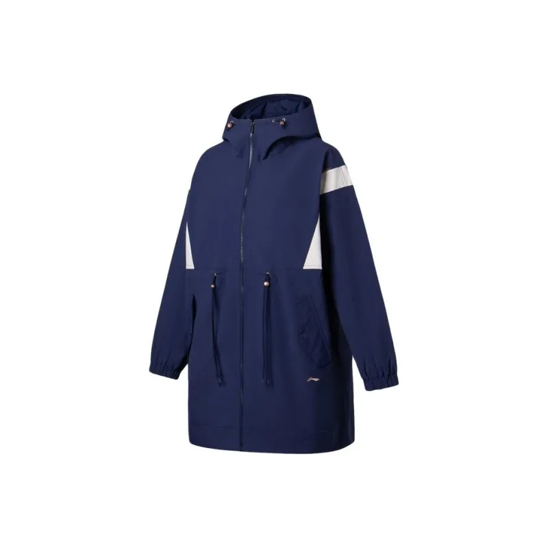 LiNing Trench Coat Women's Dark Ship Blue-0