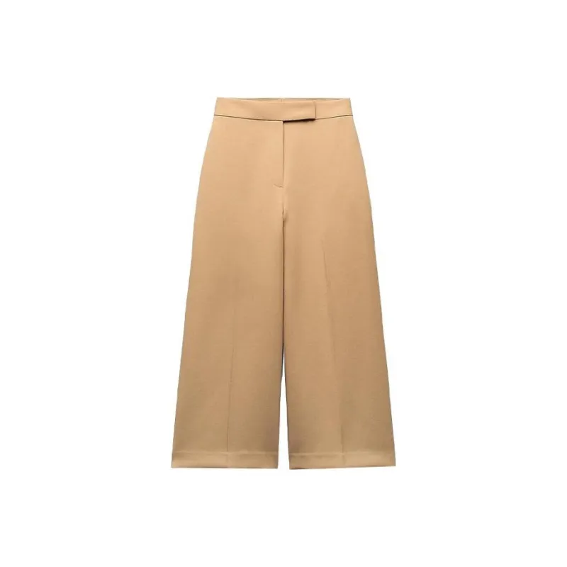 ZARA Casual Pants Women's Tan-0