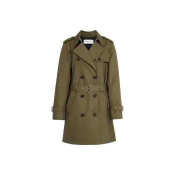COACH SS24 Trench Coat Women's Dark Fern Green