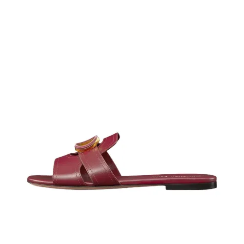 DIOR 30 Montaigne Slide Slippers Women's Gemstone Red