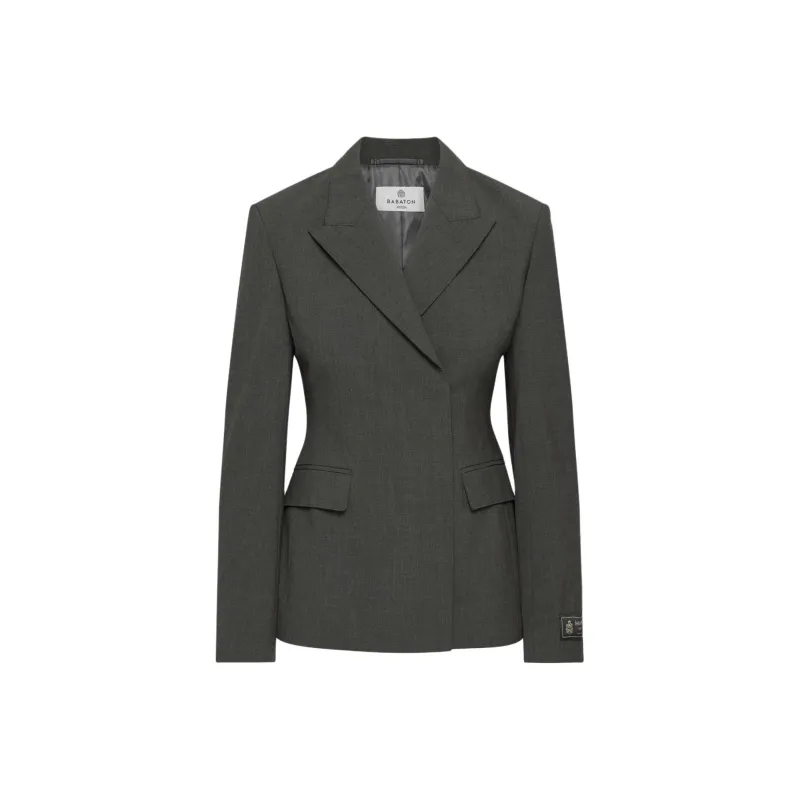 ARITZIA FW24 Babaton Intelligence Blazer Business Suit Women's Heather Charcoal/Stone Phoebe Zhennan Charcoal-0