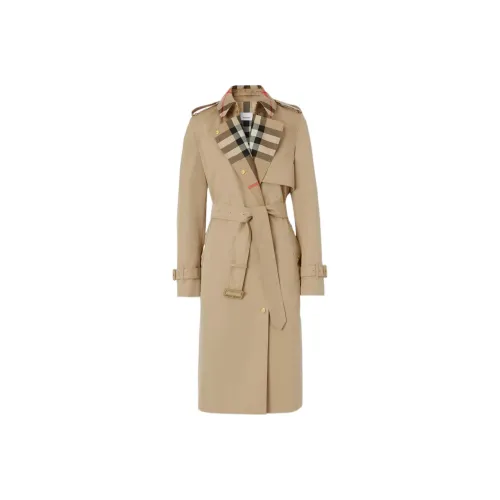 Burberry Exaggerated Check panel Trench Coat
