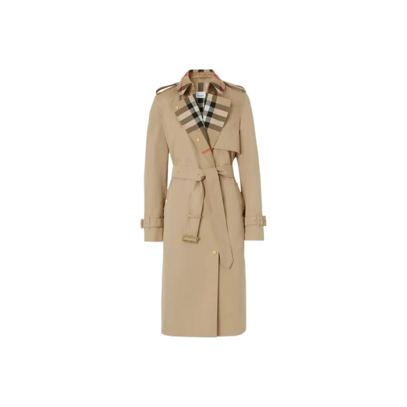 Burberry Exaggerated Check panel Trench Coat-0